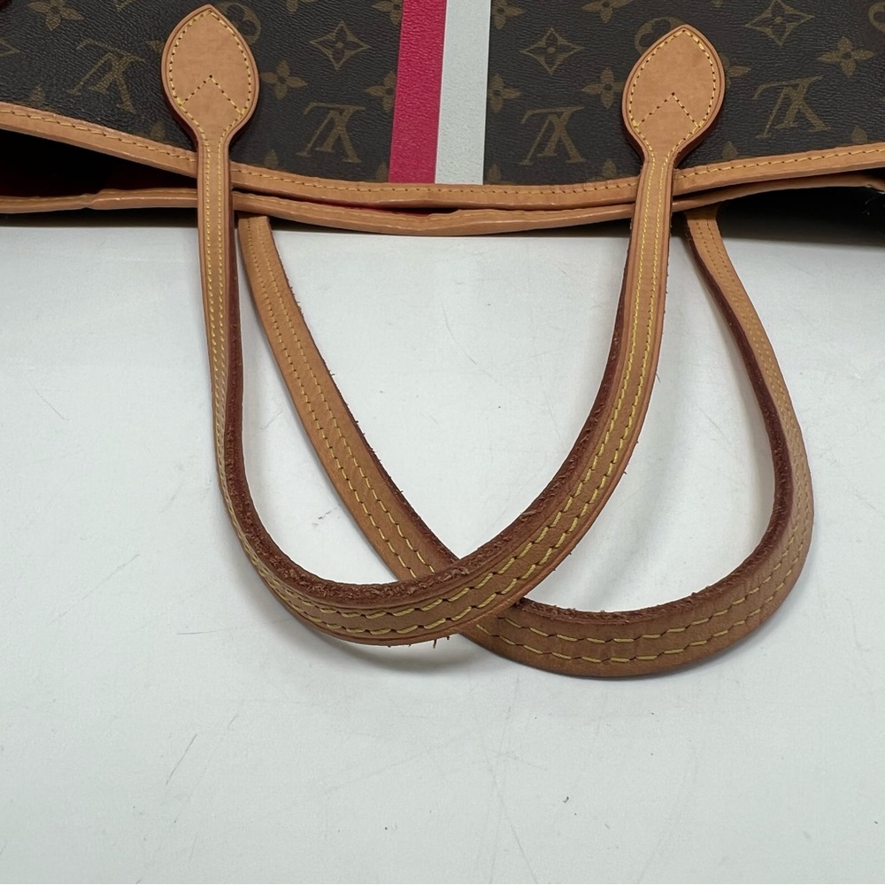 LOUIS VUITTON Neverfull My LV Heritage MM Monogram With Pouch Pink Stripes - Picture 8 of 14